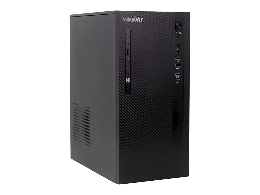 PC desktop Winblu Energy in formato micro-ATX, frontale nero